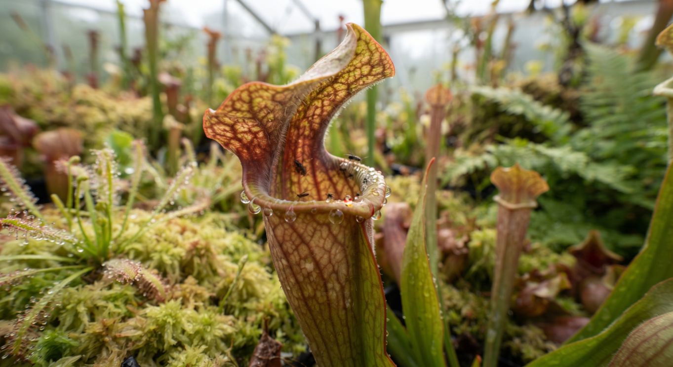 Planta Sarracenia, un ejemplo maravilloso de simbiosis