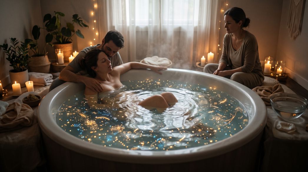 Partos en agua probiótica